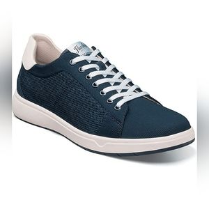 Florsheim Men's, Heist Knit Lace to Toe Sneaker - Color: NAVY/MARINE